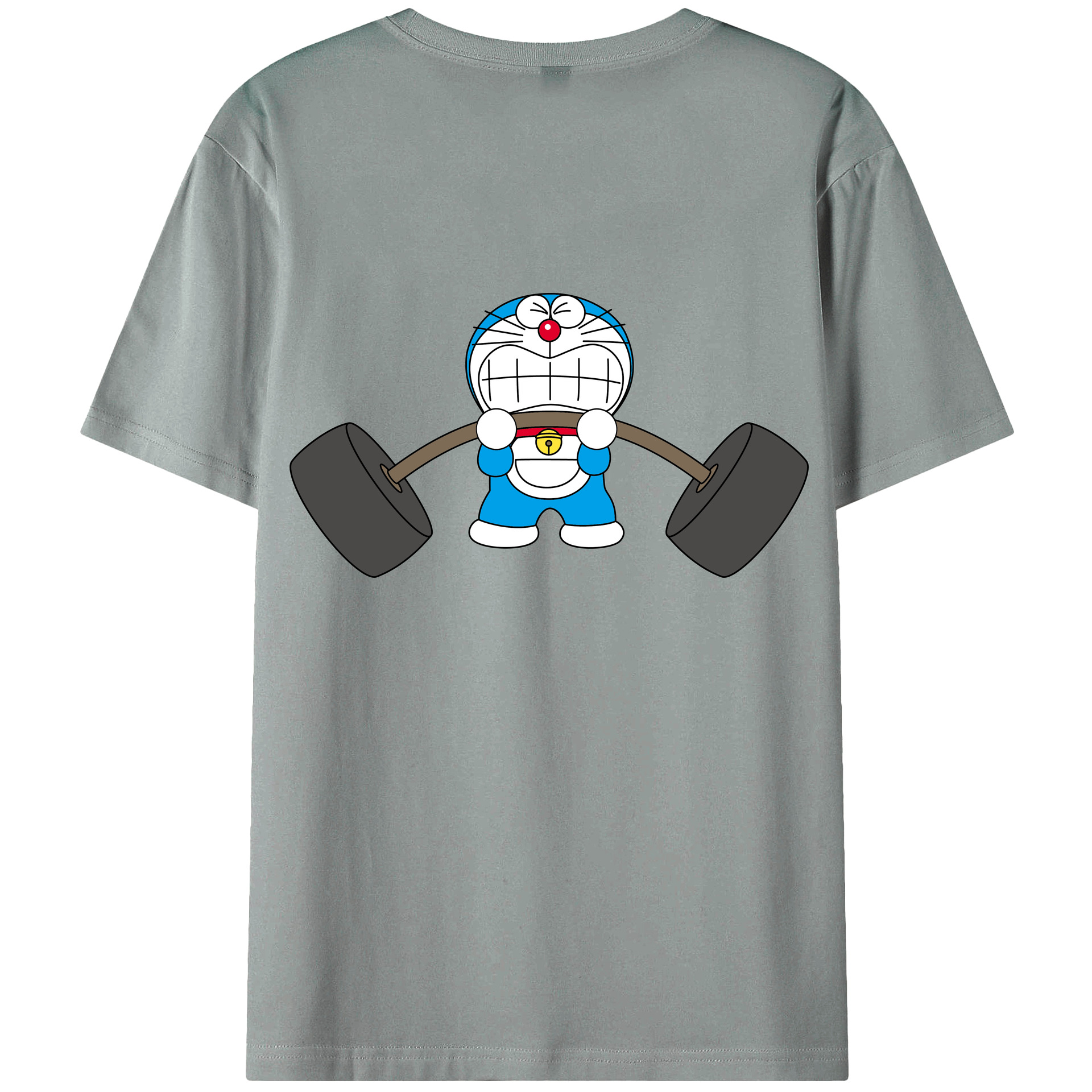 （画像用） ドラえもん Doraemon 綿100％ メンズ半袖Tシャツ（バックプリント） 通気性